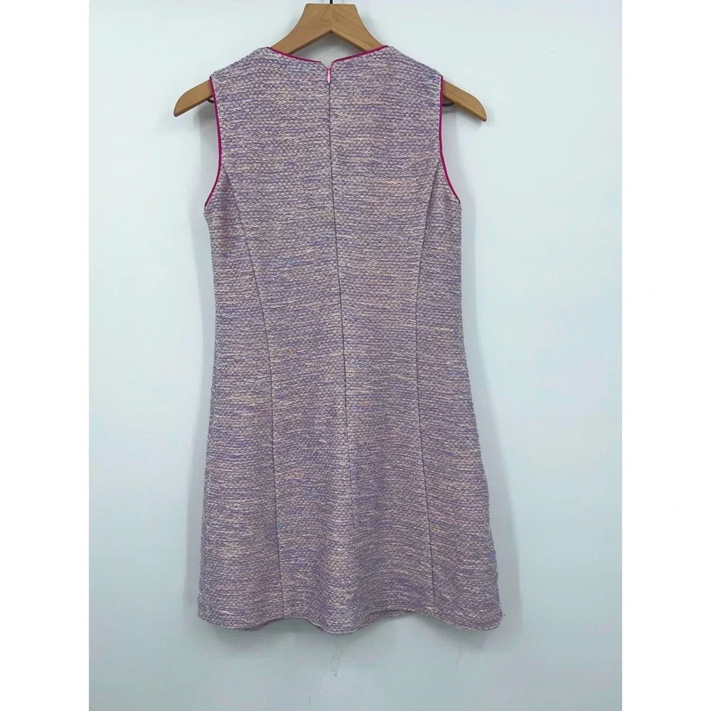Armani Junior Girls Tweed Sparkle Dress Sz 16 Pink Sleeveless NWT Designer Luxe